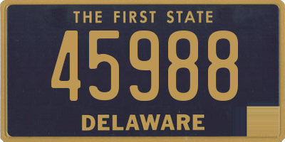 DE license plate 45988