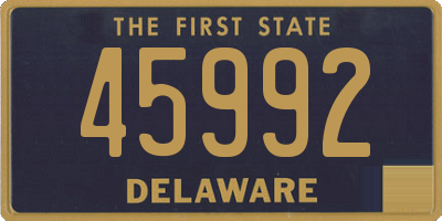 DE license plate 45992