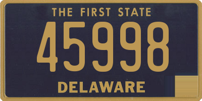 DE license plate 45998