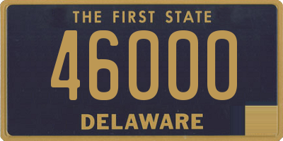 DE license plate 46000