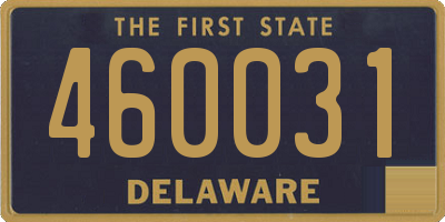 DE license plate 460031