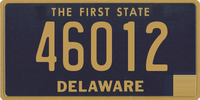 DE license plate 46012