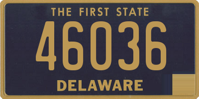 DE license plate 46036