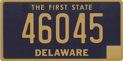 DE license plate 46045