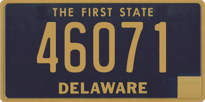 DE license plate 46071