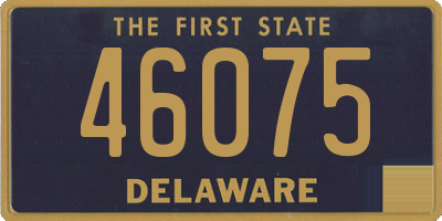 DE license plate 46075