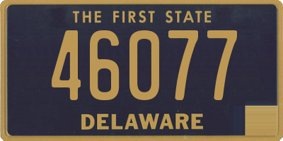 DE license plate 46077