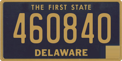 DE license plate 460840