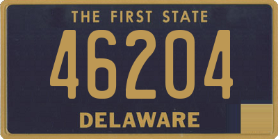 DE license plate 46204