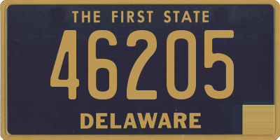 DE license plate 46205