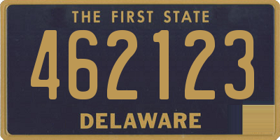 DE license plate 462123