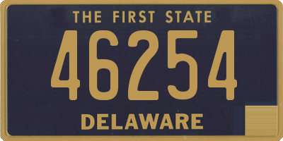 DE license plate 46254