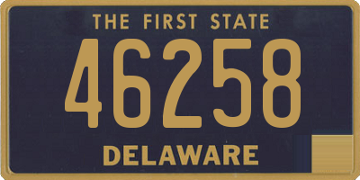 DE license plate 46258