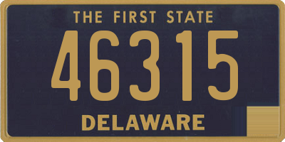DE license plate 46315