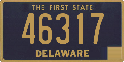 DE license plate 46317