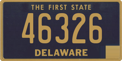 DE license plate 46326
