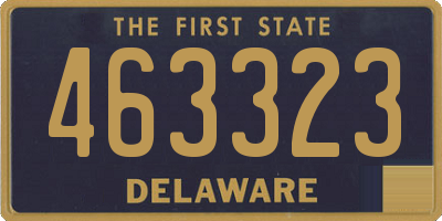 DE license plate 463323