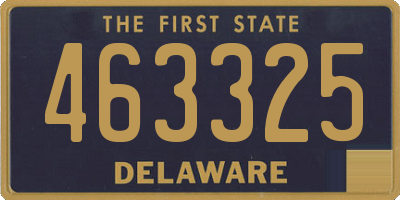 DE license plate 463325