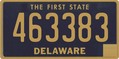 DE license plate 463383
