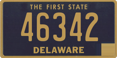 DE license plate 46342