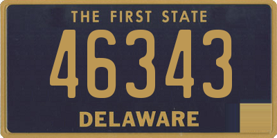 DE license plate 46343