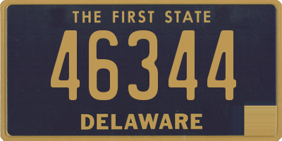 DE license plate 46344