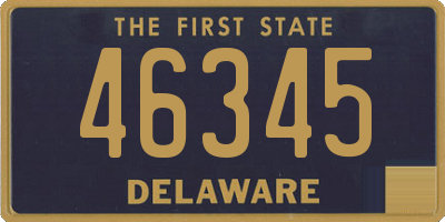 DE license plate 46345
