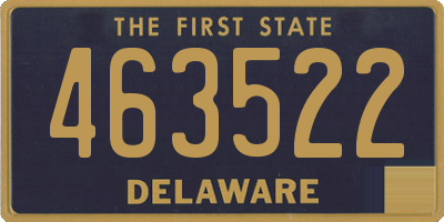 DE license plate 463522