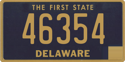 DE license plate 46354