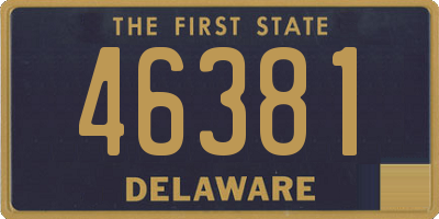 DE license plate 46381