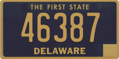 DE license plate 46387