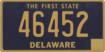 DE license plate 46452