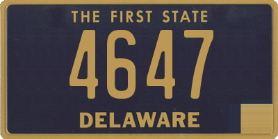 DE license plate 4647