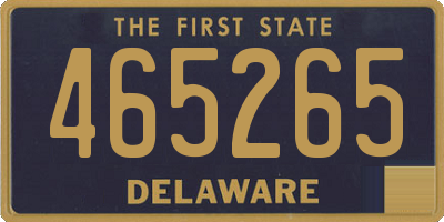 DE license plate 465265