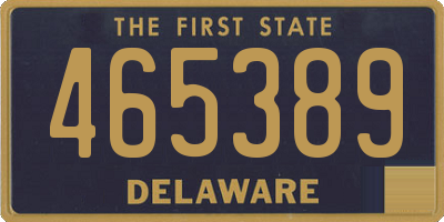 DE license plate 465389