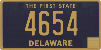 DE license plate 4654