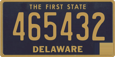 DE license plate 465432