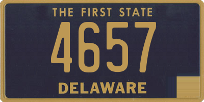 DE license plate 4657