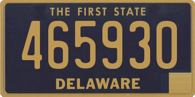 DE license plate 465930