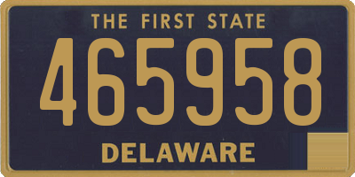 DE license plate 465958