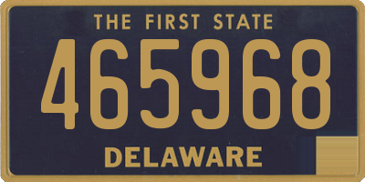 DE license plate 465968