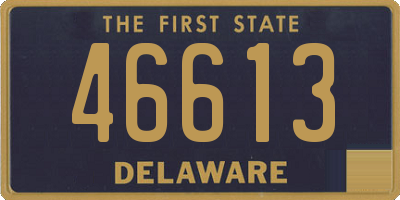 DE license plate 46613