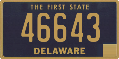 DE license plate 46643