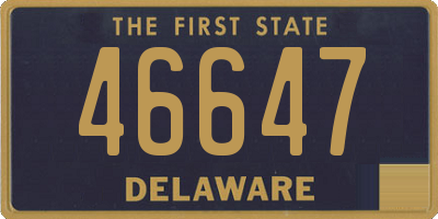 DE license plate 46647
