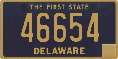 DE license plate 46654