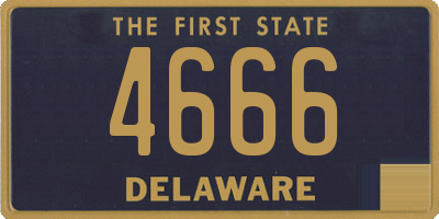 DE license plate 4666