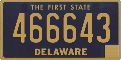 DE license plate 466643