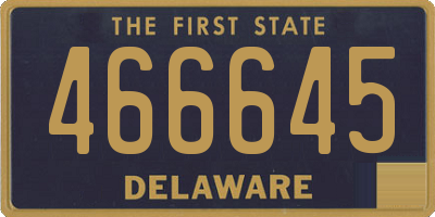 DE license plate 466645