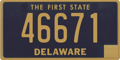 DE license plate 46671