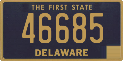 DE license plate 46685